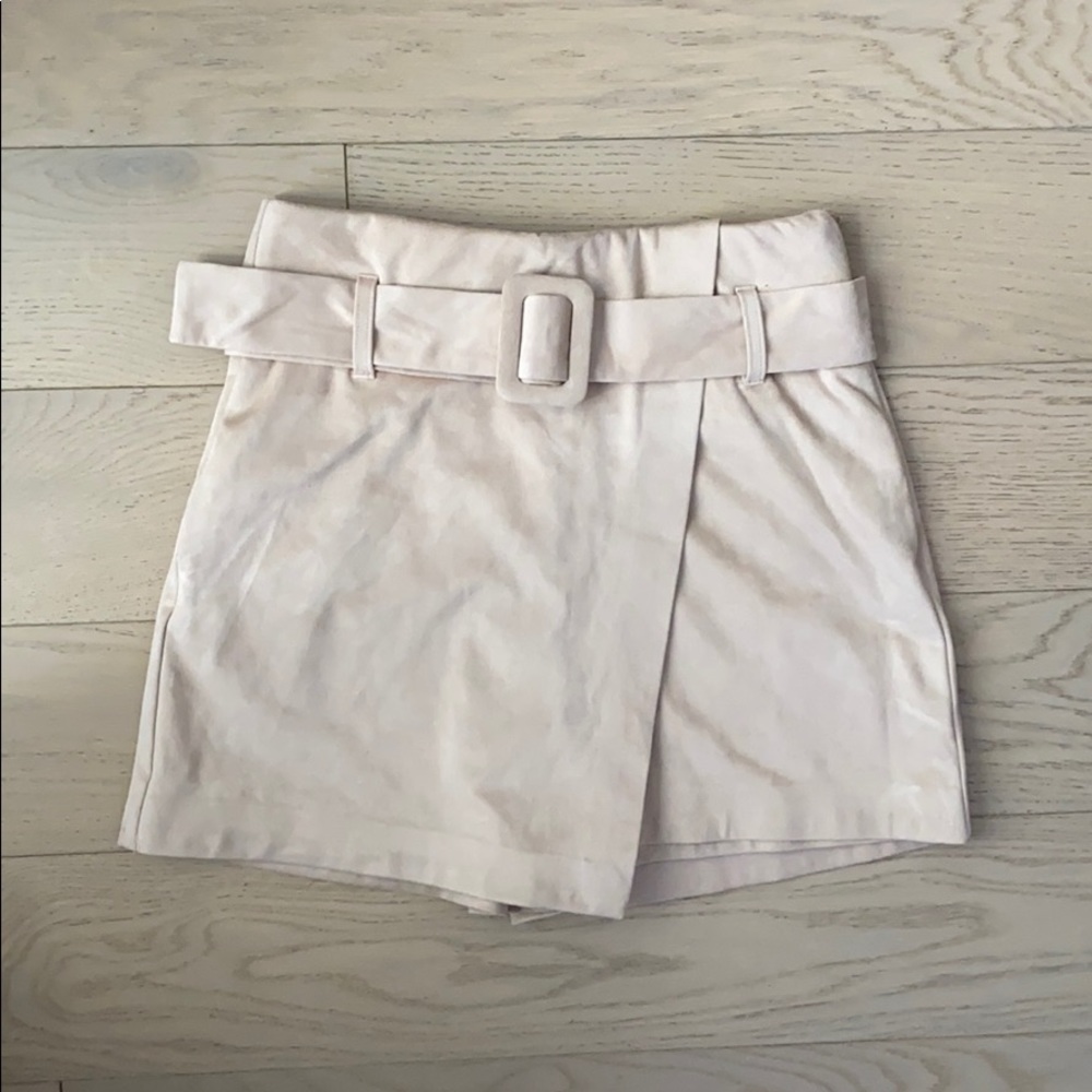 Zara Blush Suede Skort